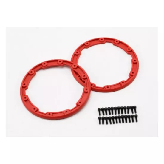 Sidewall protector, beadlock style (red) (2)/ 2.5x8mm CS (24, TRX5667