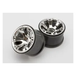 Wheels, Geode 3.8 (chrome) (2) (use with beadlock-style side, TRX5671
