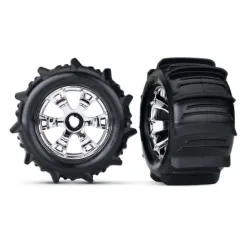 Tires & wheels, assembled, glued Paddle (Geode chrome wheels, TRX5672