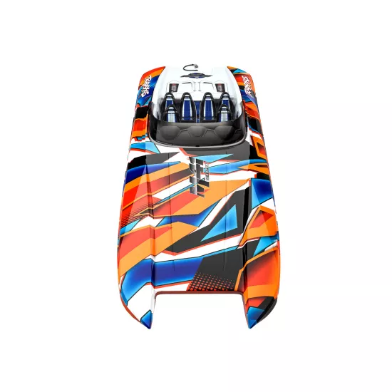 Traxxas M41 Widebody Catamaran Race boat met TSM oranje 2022 zonder accu's en lader
