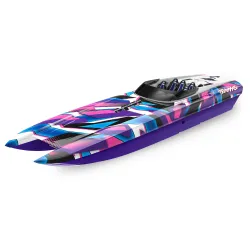 Traxxas M41 Widebody Catamaran Race boat met TSM paars 2022 zonder accu's en lader