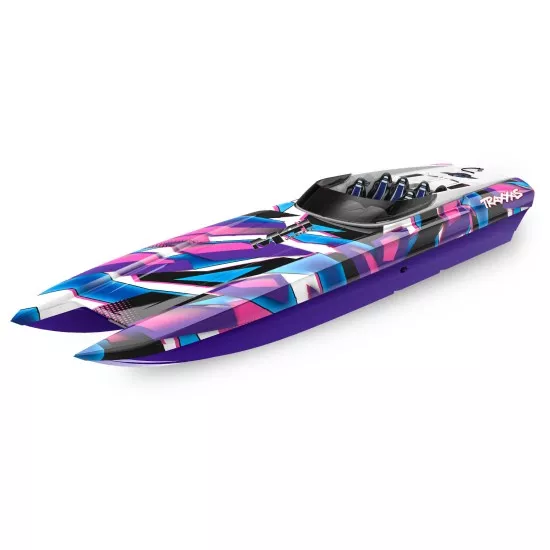 Traxxas M41 Widebody Catamaran Race boat met TSM paars 2022 zonder accu's en lader