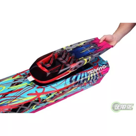 Traxxas DCB M41 Catamaran Race Boat TQi TSM, GREEN/BLUE