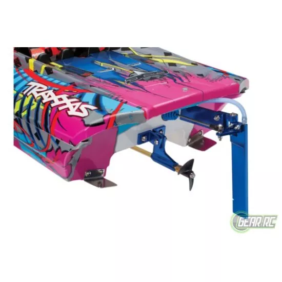 Traxxas DCB M41 Catamaran Race Boat TQi TSM, GREEN/BLUE