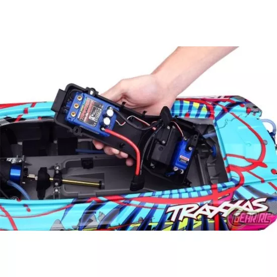 Traxxas DCB M41 Catamaran Race Boat TQi TSM, GREEN/BLUE