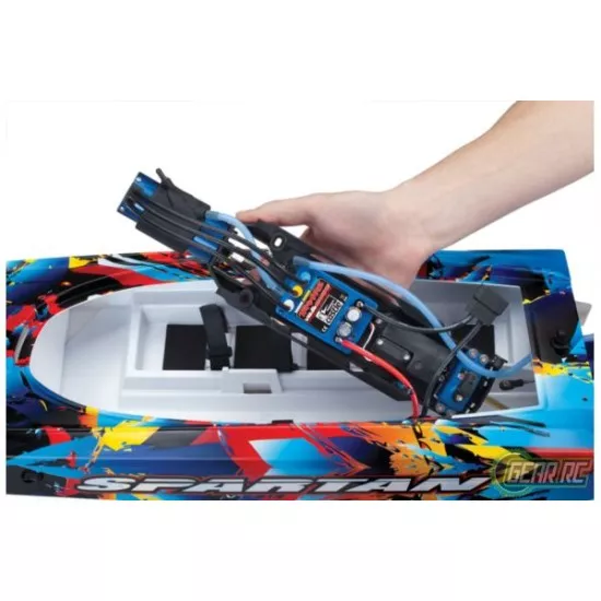 TRAXXAS SPARTAN BL 2.4GHz TSM oranje 2022 zonder batterij en lader