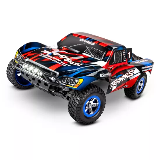 Traxxas Slash XL5 inc LED verlichting, batterij en 12v lader (Rood Blauw)