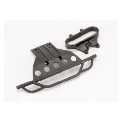 Bumper, front/ bumper mount, front (black), TRX5835