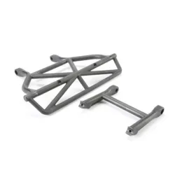 Bumper, rear/ bumper mount, rear (black)