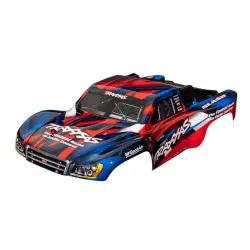 Body, Slash 2WD (also fits Slash VXL & Slash 4X4), red & blue (painted, decals applied)
