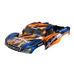 Body, Slash 2WD (also fits Slash VXL & Slash 4X4), orange & blue (painted, decals applied)