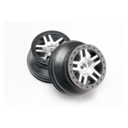 Wheels, SCT Split-Spoke, satin chrome, beadlock style, dual