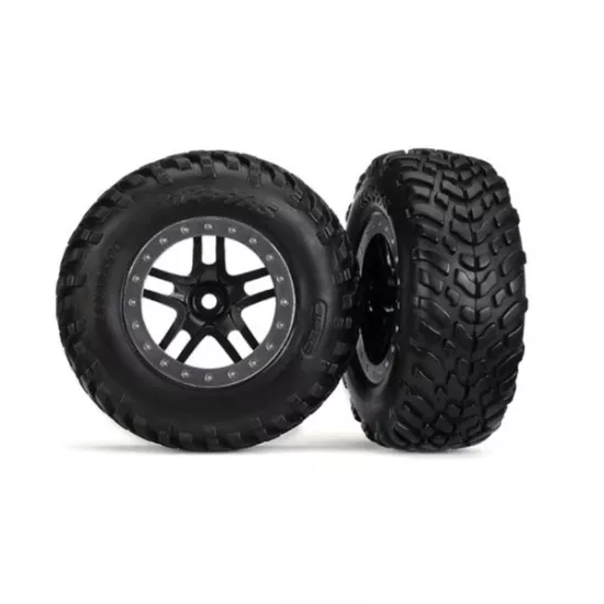 Tires & Wheels, Assembled, Glued (Sct Split-Spoke Black, Sat
