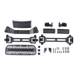 Body accessories kit, 2017 Ford Raptor (includes grille, hood insert, side mirrors, & mounting hardware)Â (includes latches and latch mounts for clipless mounting)
