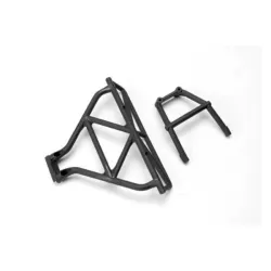 Bumper, rear/ brace, rear, TRX5936