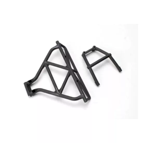 Bumper, rear/ brace, rear, TRX5936