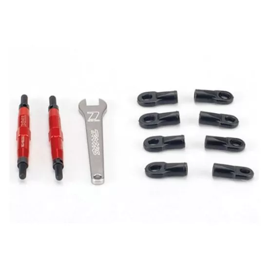 Toe links, Slayer (Tubes 7075-T6 aluminum, red) (74mm, fits, TRX5938R