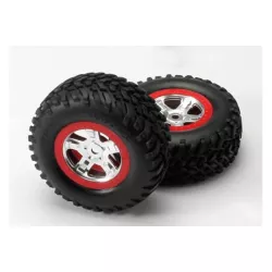 Tires & wheels, assembled, glued (SCT, satin chrome wheels,