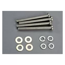 Screws, 6x60mm roundhead machine screws (4)/ 6.0 SW (4)/ 6x1, TRX6077