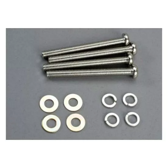 Screws, 6x60mm roundhead machine screws (4)/ 6.0 SW (4)/ 6x1, TRX6077