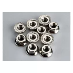 Nuts, 4mm flanged (10), TRX6135