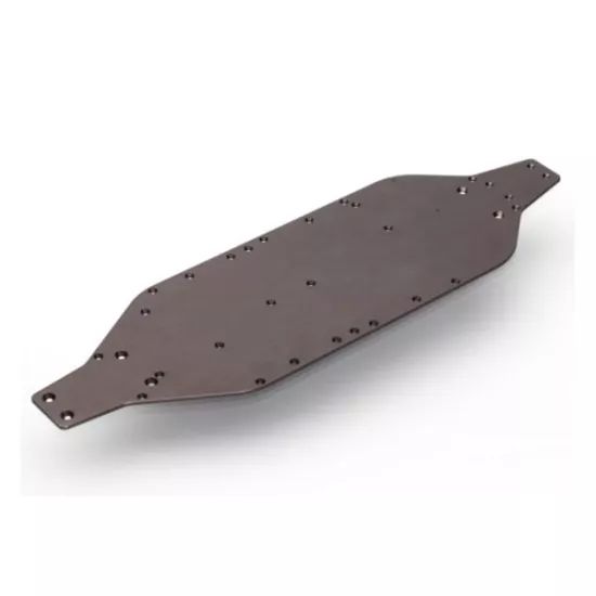 Chassis, 6061-T6 aluminum (dark titanium anodized), TRX6422