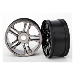 Wheels, split-spoke (black chrome) (front) (2), TRX6478