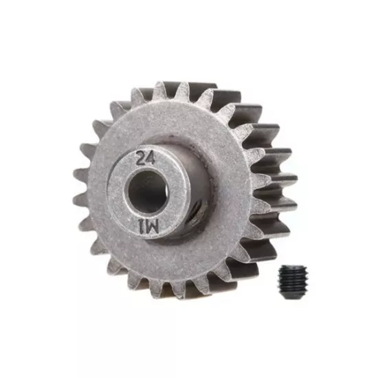 Gear, 24-T pinion (1.0 metric pitch) (fits 5mm shaft)/ set s, TRX6496X