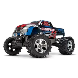  Traxxas Stampede 4x4 XL5 brushed Blauw met accu en 12v lader
