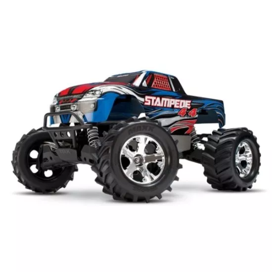  Traxxas Stampede 4x4 XL5 brushed Blauw met accu en 12v lader