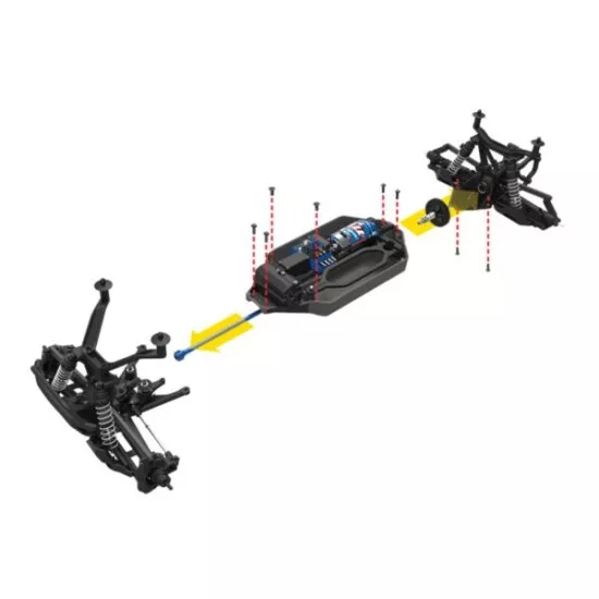  Traxxas Stampede 4x4 XL5 brushed Zwart met accu en 12v lader