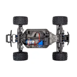 Rustler 4X4 1/10-scale 4WD Stadium Truck blauw met accu en 12v lader