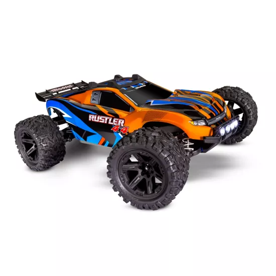Traxxas Rustler 4x4 XL5 inc LED verlichting, batterij en 12v lader (Oranje)