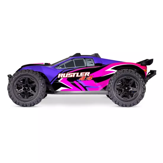 Traxxas Rustler 4x4 XL5 inc LED verlichting, batterij en 12v lader (Roze)