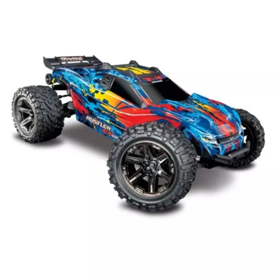 Rustler 4X4 1op10-scale 4WD Stadium Truck met TSM rood