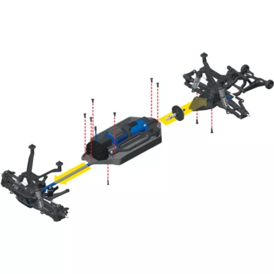  Traxxas Stampede 4x4 VXL rood 1/10 brushless zonder accu en lader