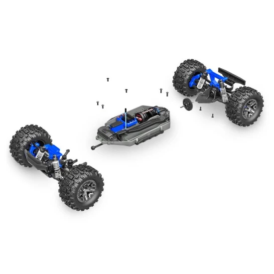 Stampede 4X4 Brushless 2s 1/10-schaal 4WD Monster Truck Blauw