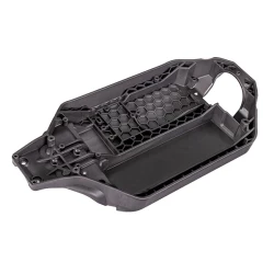 Chassis, charcoal gray (162mm long battery compartment) (fits flat style battery packs) (use only with #7430R front bulkhead & #6726X battery hold-down)