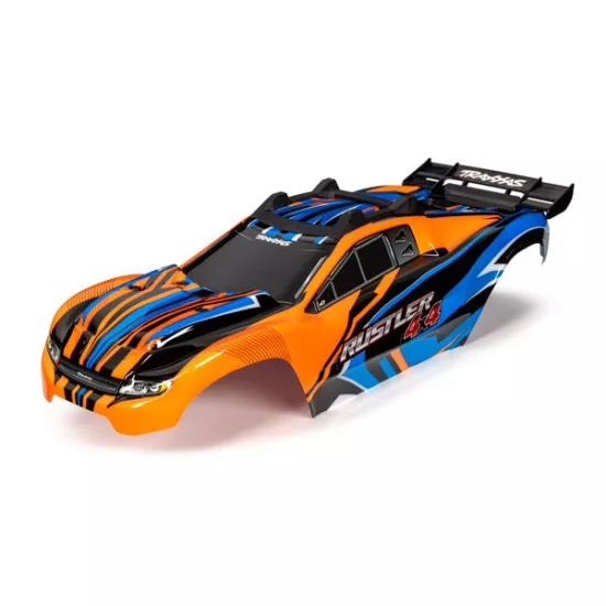 Carrosserie Rustler 4X4 – Oranje/Blauw (Cliploos, compleet)