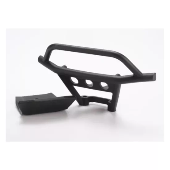 Bumper, front/ skidplate, front (black), TRX6735