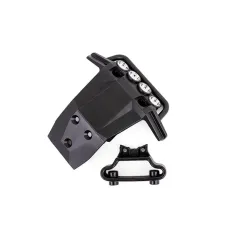 Bumper, front/ bumper support (fits 4WD Rustler) (for LED light kit installation)