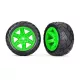 Tires & wheels, assembled, glued (2.8') (RXT green wheels, Anaconda tires, foam inserts) (2WD electric rear) (2) (TSM rated)