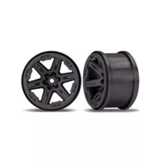 Wheels, Rustler 4X4 2.8 (black) (2)