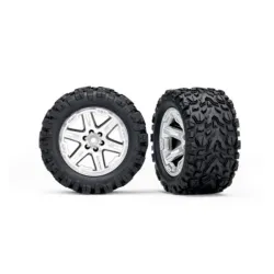 Tires & wheels, assembled, glued (2.8') (RXT satin chrome wheels, Talon Extreme tires, foam inserts) (4WD electric front/rear, 2WD electric front only) (2) (TSM rated)rated)