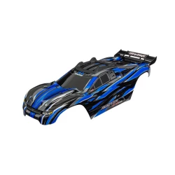 Body, Rustler 4X4 VXL, blue (painted, decals applied) (assembled with front & rear body mounts and rear body support for clipless mounting)