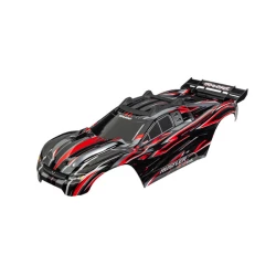 Body, Rustler 4X4 VXL, red (painted, decals applied) (assembled with front & rear body mounts and rear body support for clipless mounting)