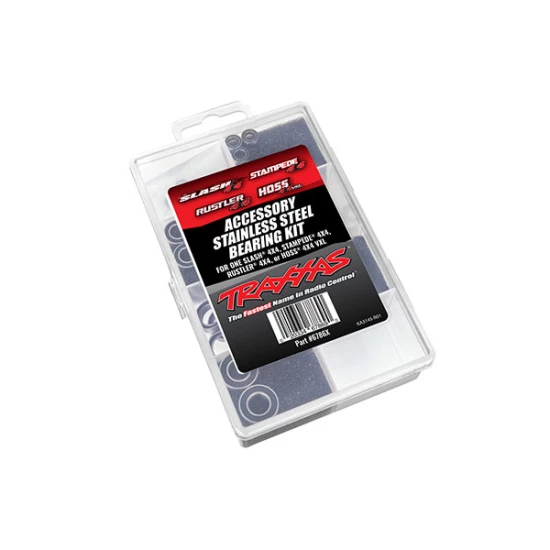 Ball bearing kit, stainless steel, Slash 4X4/Stampede 4X4/Rustler 4X4/Hoss 4X4 VXL (complete)