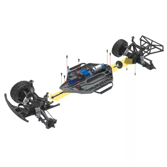 Traxxas Slash 4x4 XL5 inc LED verlichting, batterij en 12v lader (Groen) ( niet meer leverbaar vervangende nummer TRX68154-4GRN )