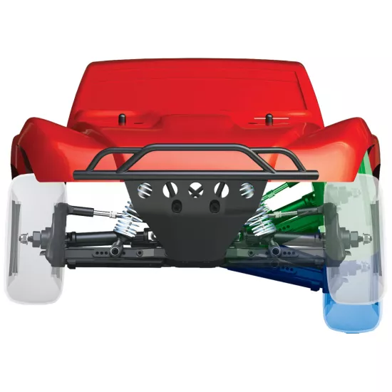 Traxxas Slash 4x4 XL5 inc LED verlichting, batterij en 12v lader (Groen) ( niet meer leverbaar vervangende nummer TRX68154-4GRN )