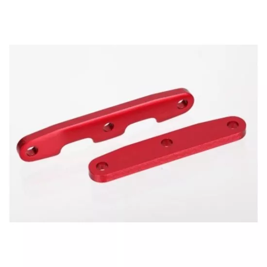 Bulkhead tie bars, front & rear, aluminum red-anodized), TRX6823R